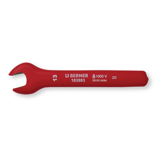 Insulated VDE open ended spanner set, 12 pieces